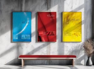 Black posters-mockup